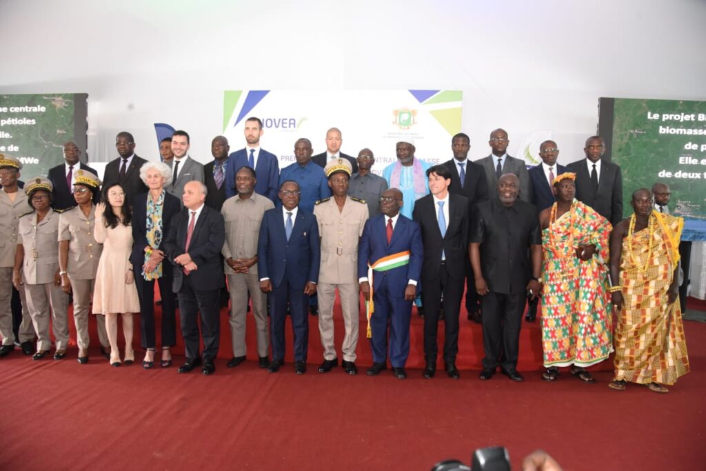 pose de la première pierre de la centrale de biomasse d’Aboisso